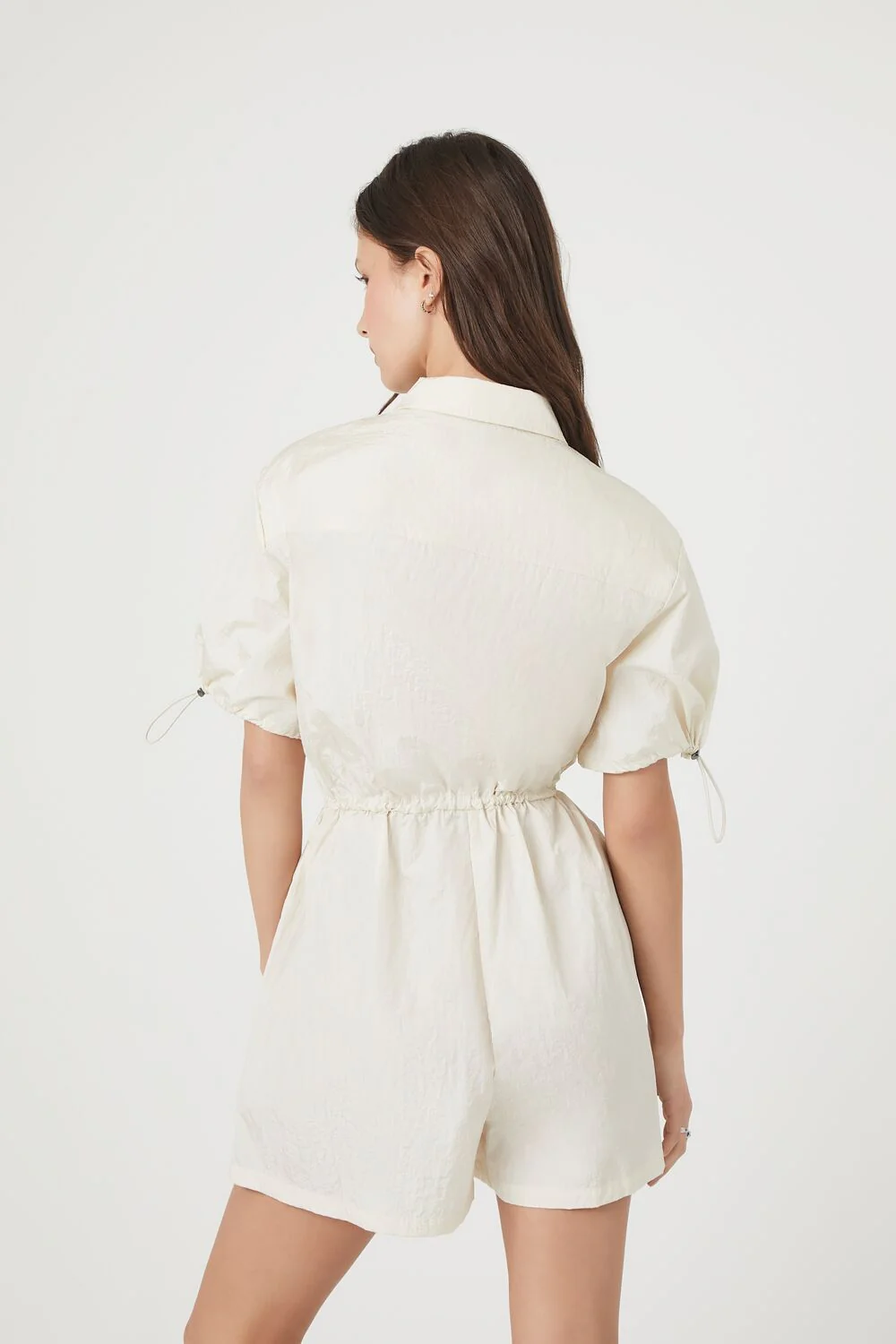 Nylon Zip-Up Toggle Romper - Image 3