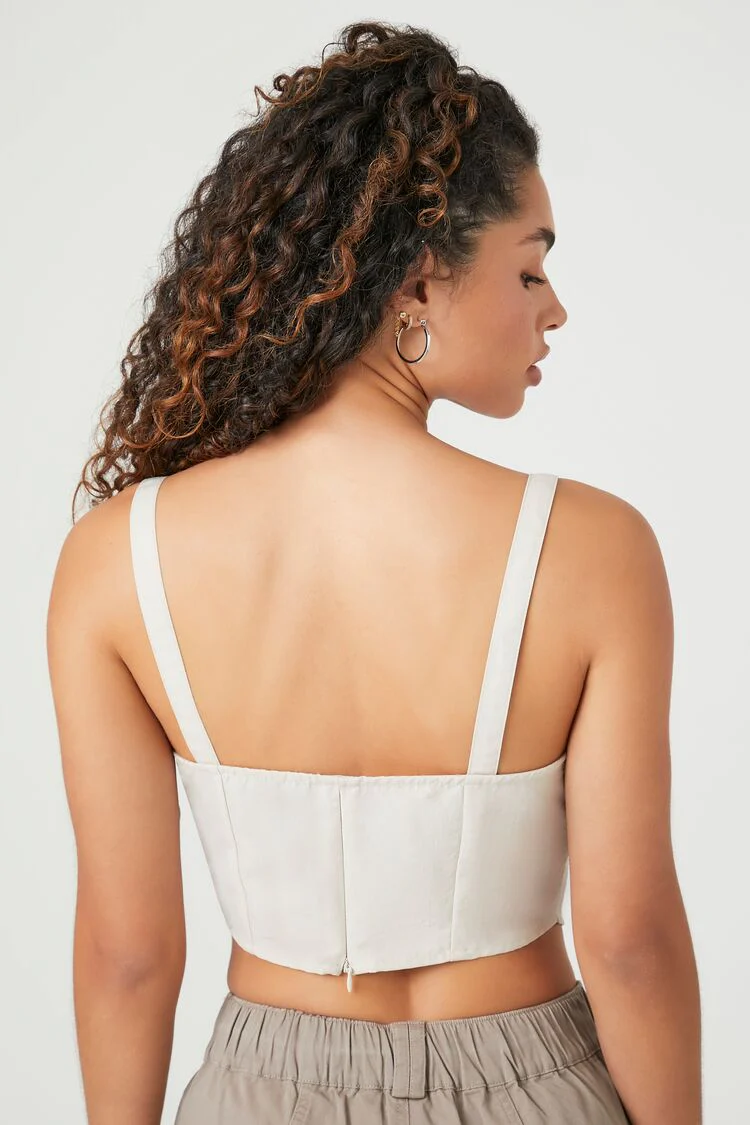 Sweetheart V-Hem Crop Top - Image 3