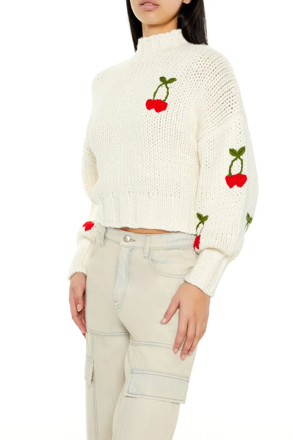 Cherry Mock Neck Sweater - Image 4