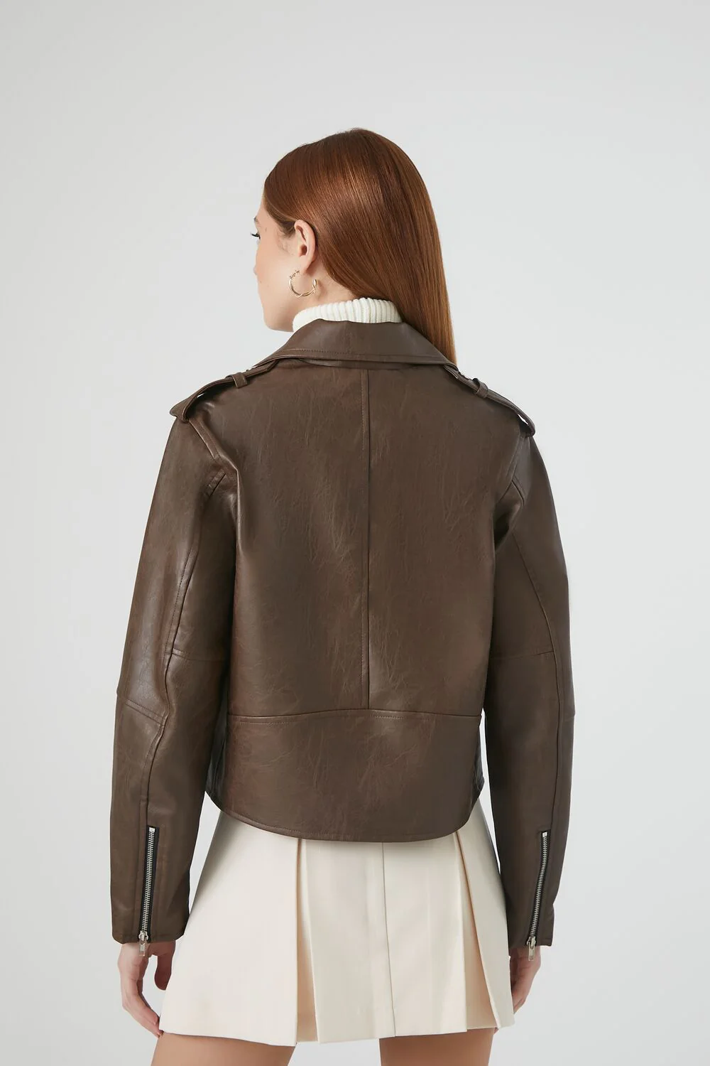 Boxy High-Low Moto Jacket - Image 3