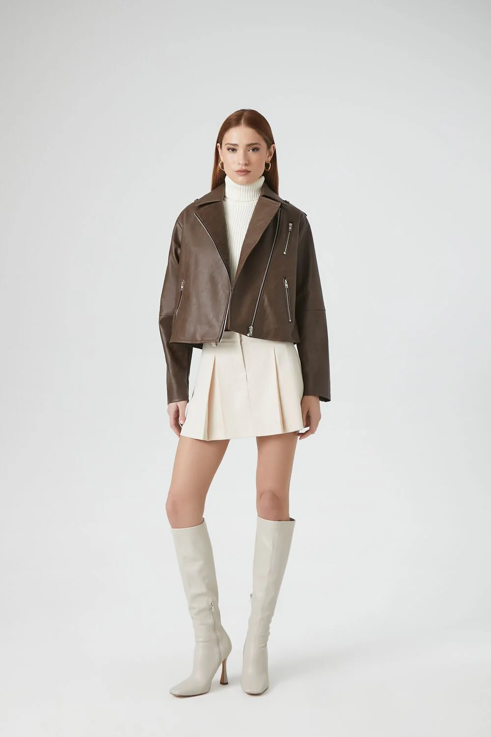 Boxy High-Low Moto Jacket - Image 4