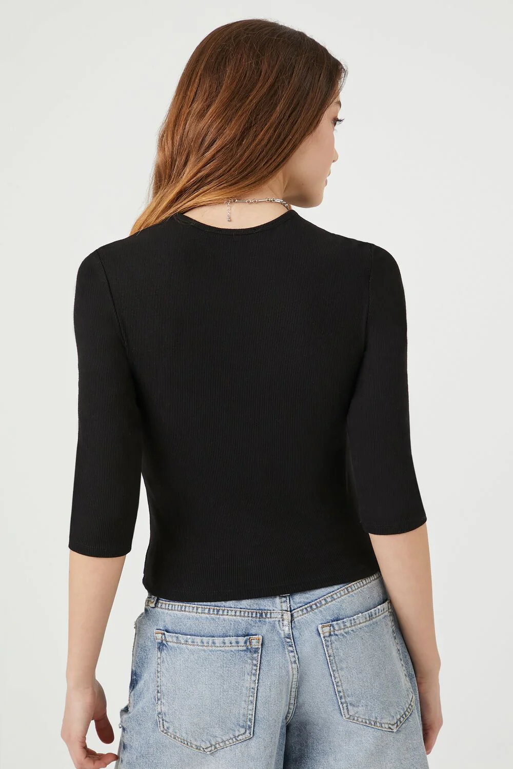 Ribbed Knit Crop Top - Image 3