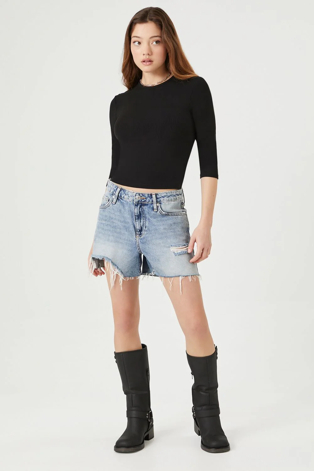 Ribbed Knit Crop Top - Image 4