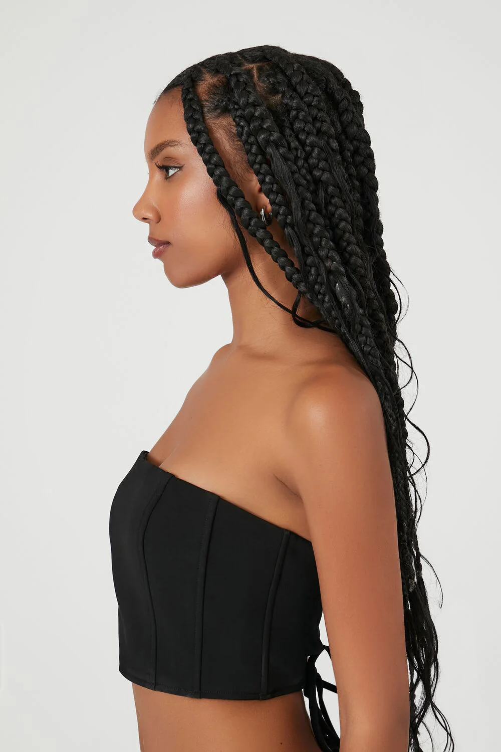 Cropped Lace-Up Tube Top - Image 2