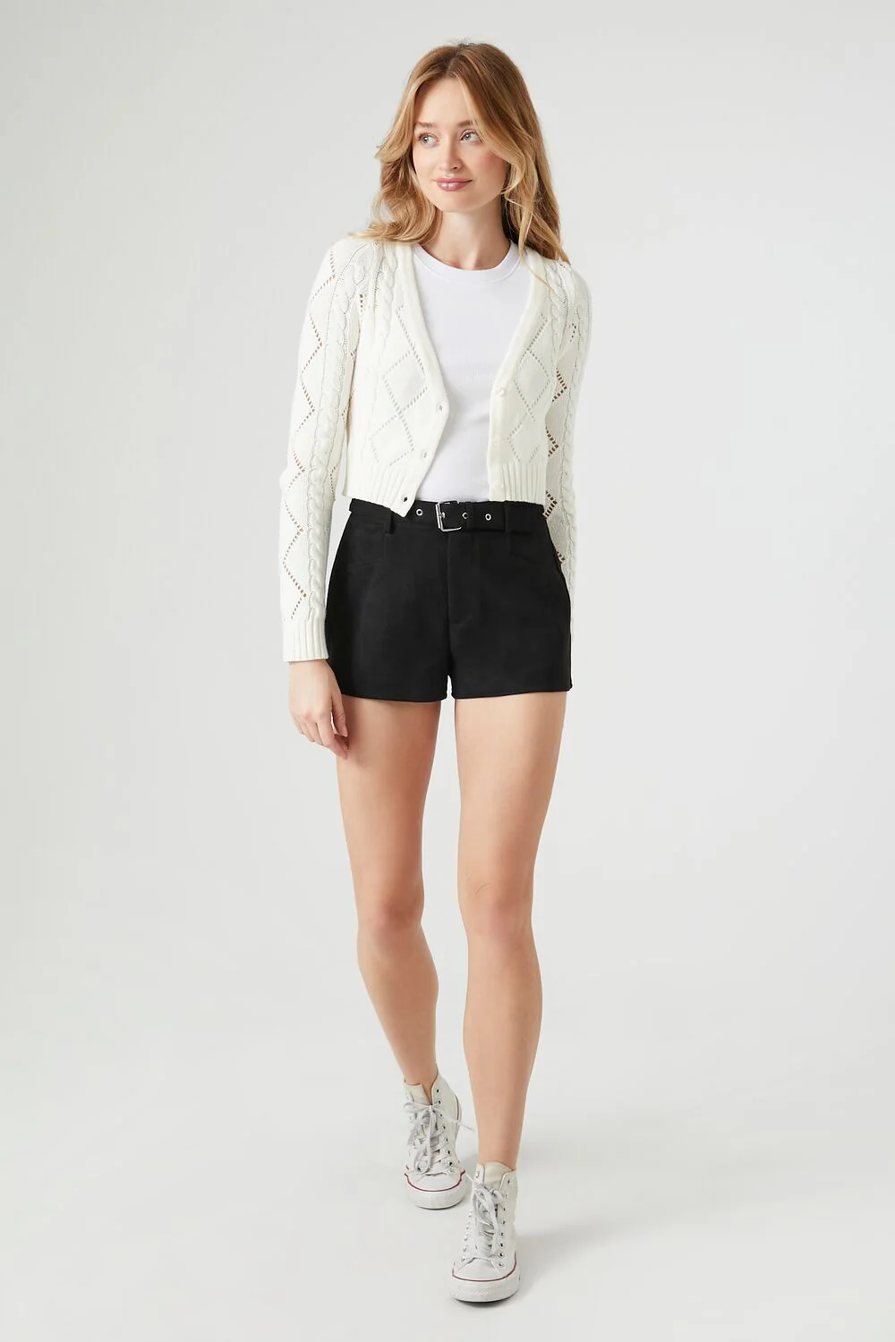Faux Suede Belted Shorts - Image 5