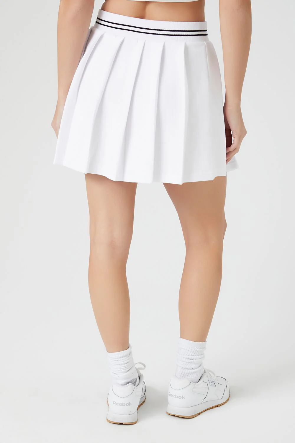 Pleated Stripe Mini Skirt - Image 4