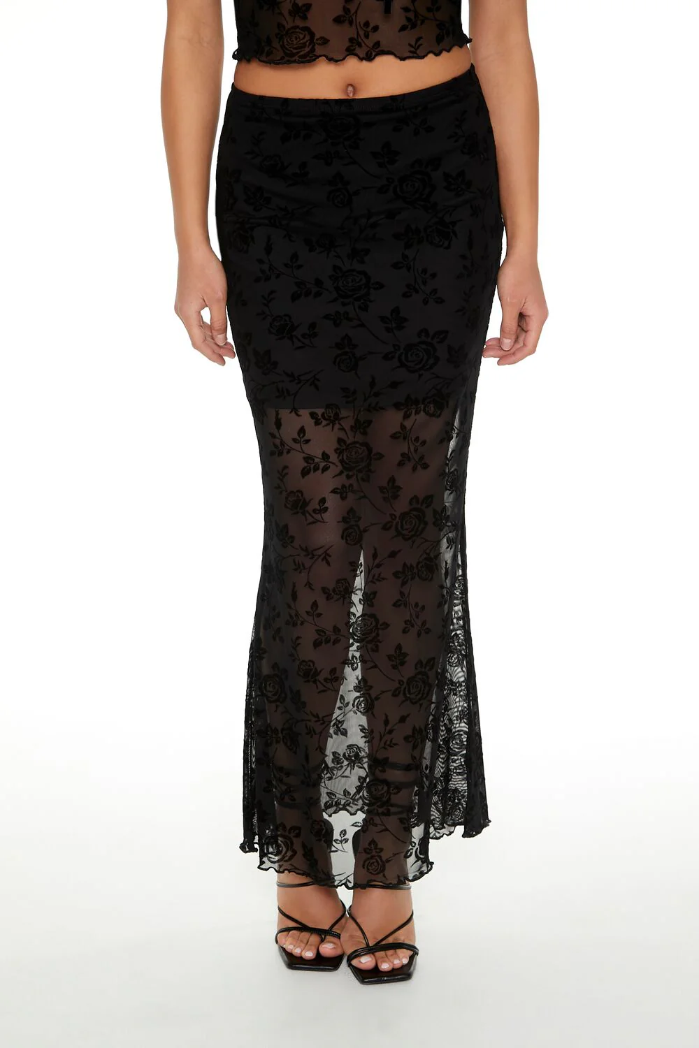 Floral Lace Tube Top & Skirt Set - Image 4