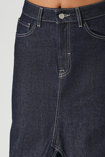 Denim Maxi Slit Skirt - Image 5