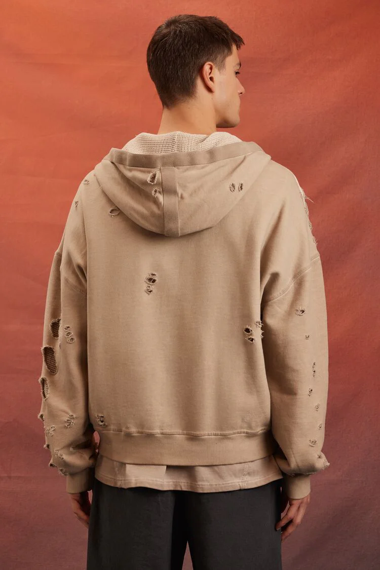 Unisex Rebel Moon Distressed Hoodie - Image 3