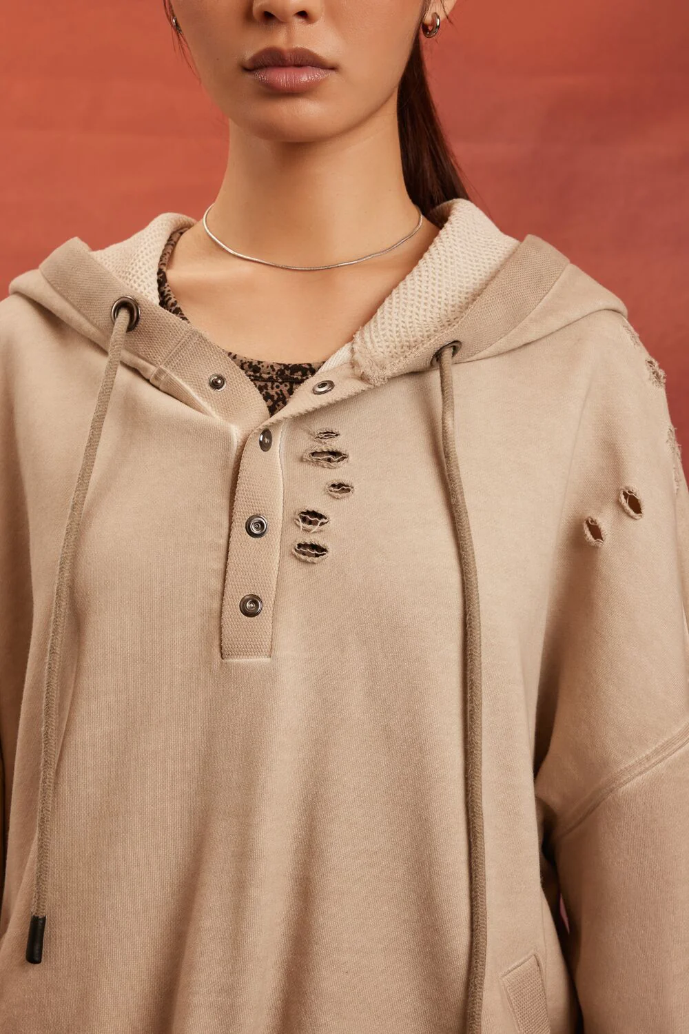 Unisex Rebel Moon Distressed Hoodie - Image 5