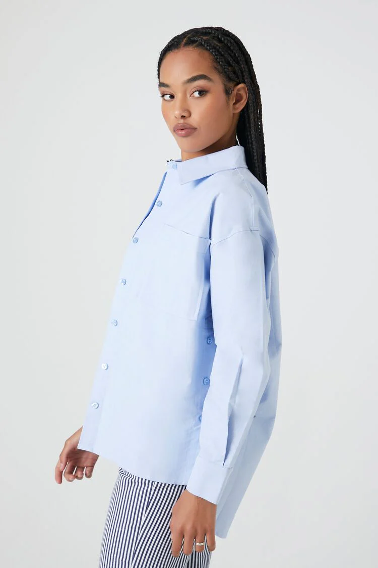 Poplin High-Low Shirt - Image 2