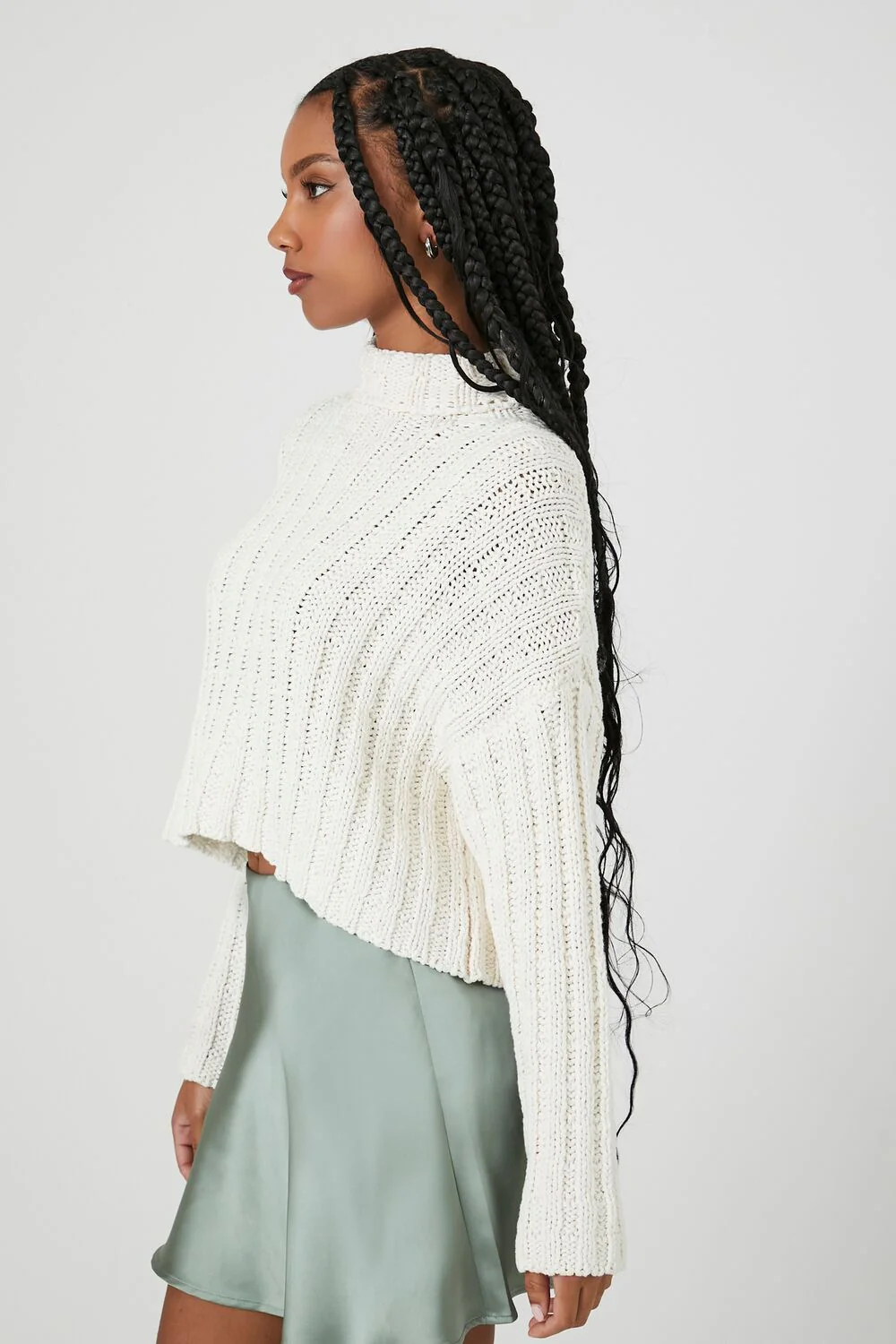 Ribbed Knit Turtleneck Sweater - Image 3
