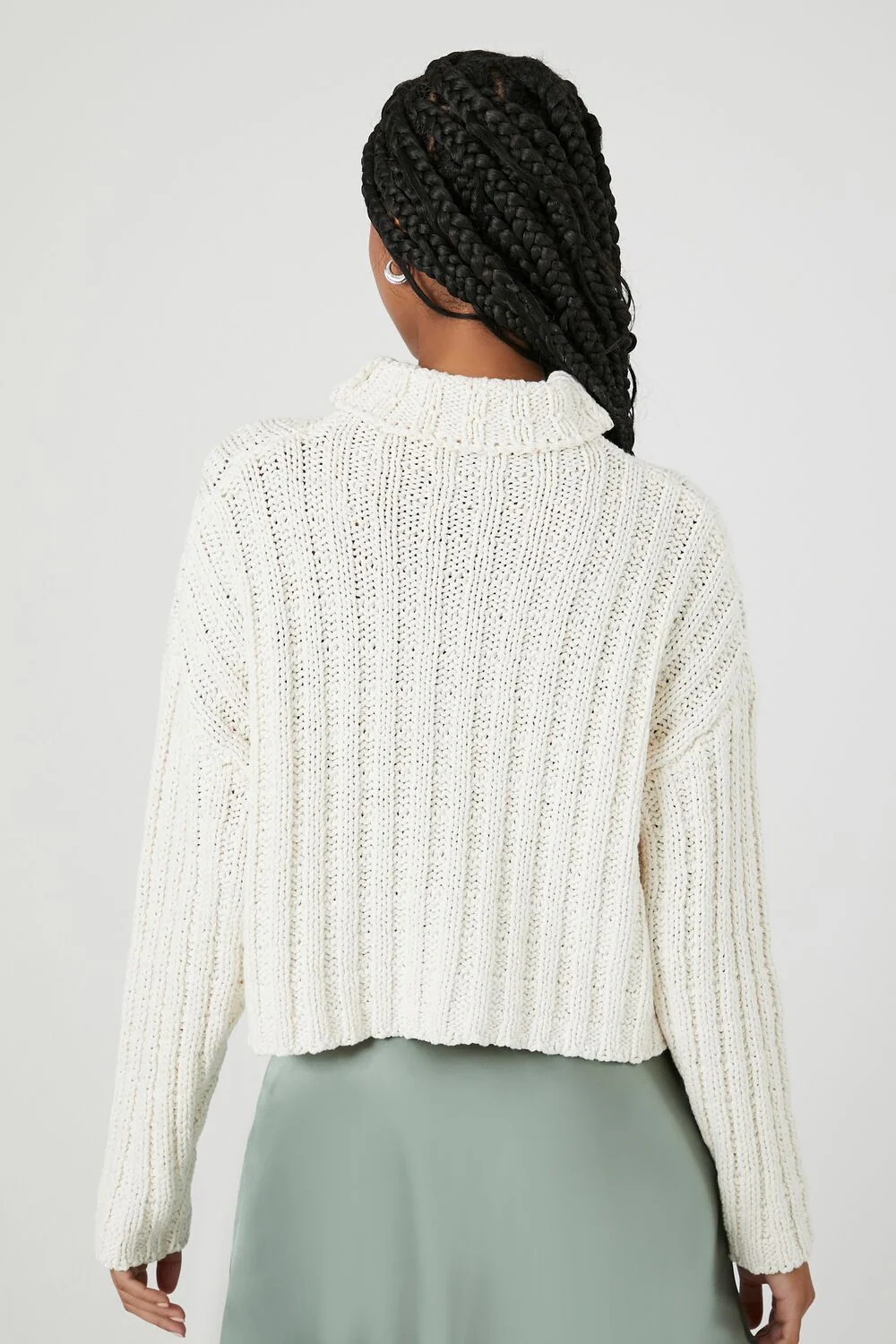 Ribbed Knit Turtleneck Sweater - Image 4