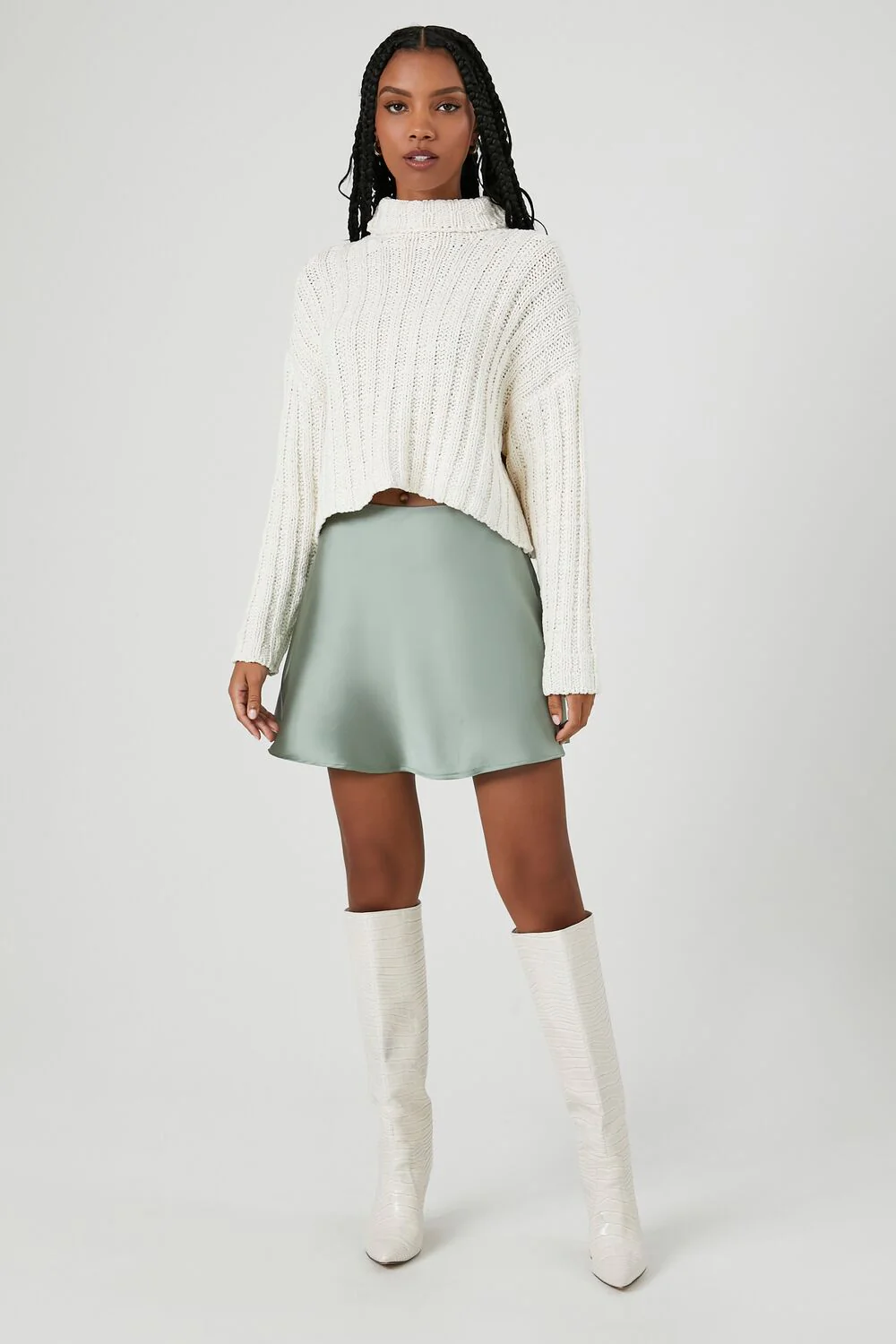 Ribbed Knit Turtleneck Sweater - Image 5