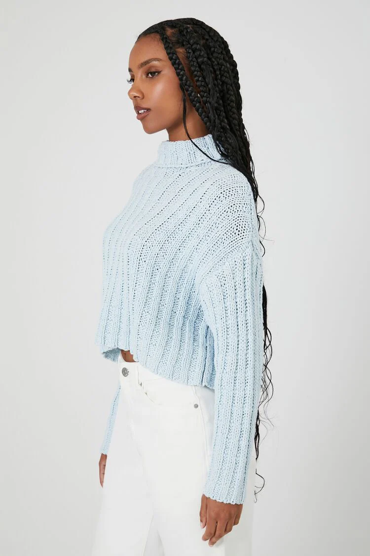 Ribbed Knit Turtleneck Sweater - Image 8
