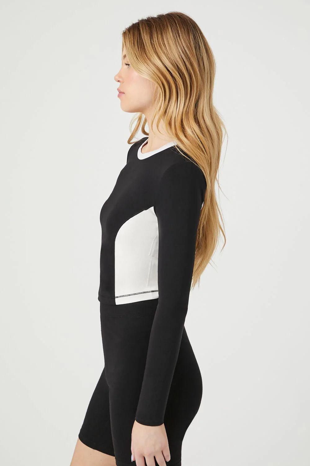 Colorblock Crew Crop Top - Image 2