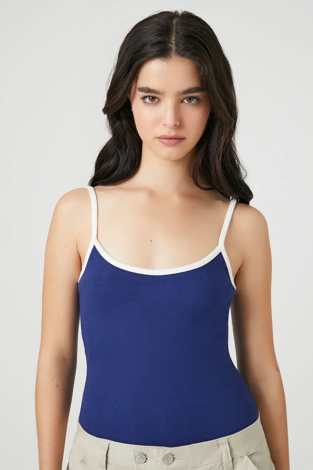 Ribbed Knit Ringer Cami Bodysuit - Image 7