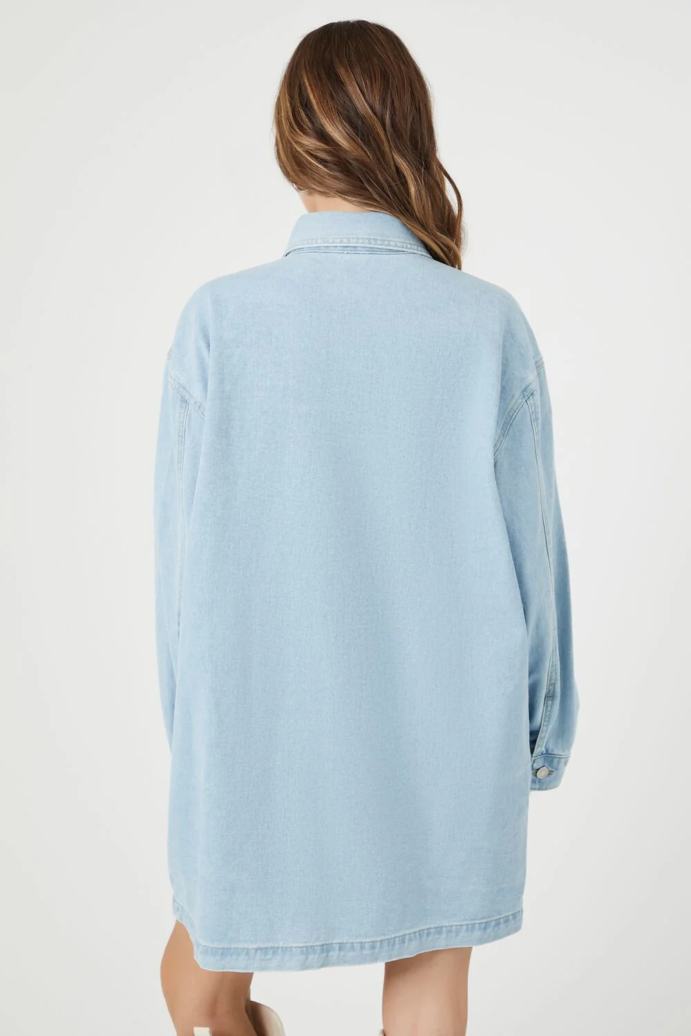 Denim Mini Shirt Dress - Image 2