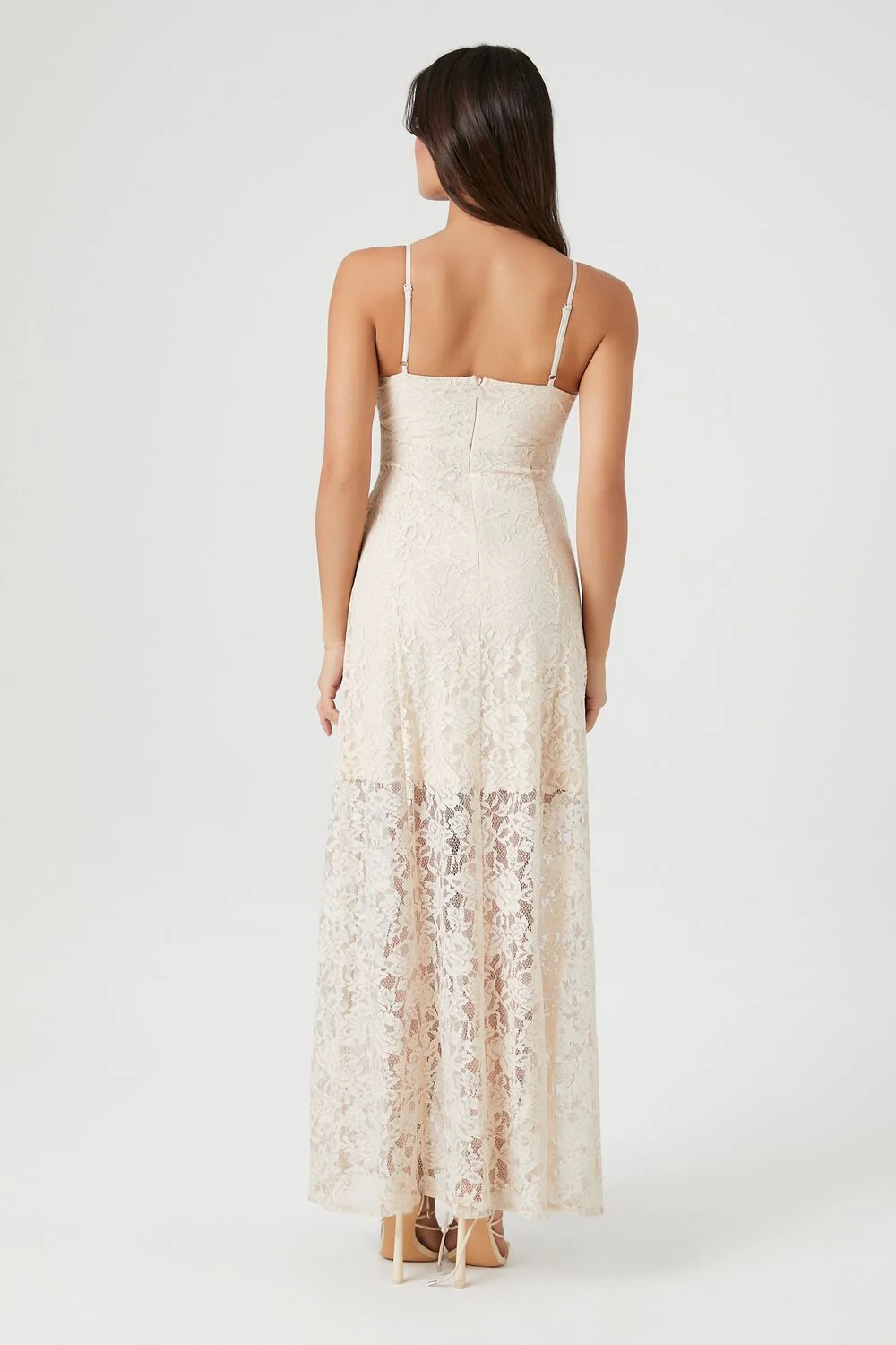 Crochet Lace Sheer Maxi Dress - Image 3