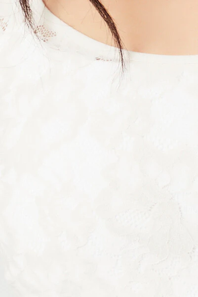 Lace Long-Sleeve Crop Top - Image 5