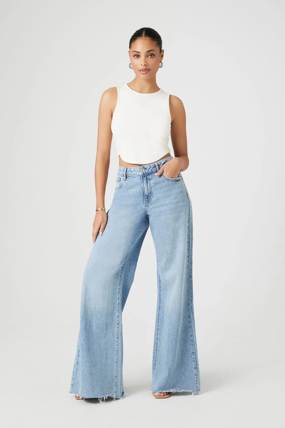 Cropped Rib-Knit Tank Top - Image 4