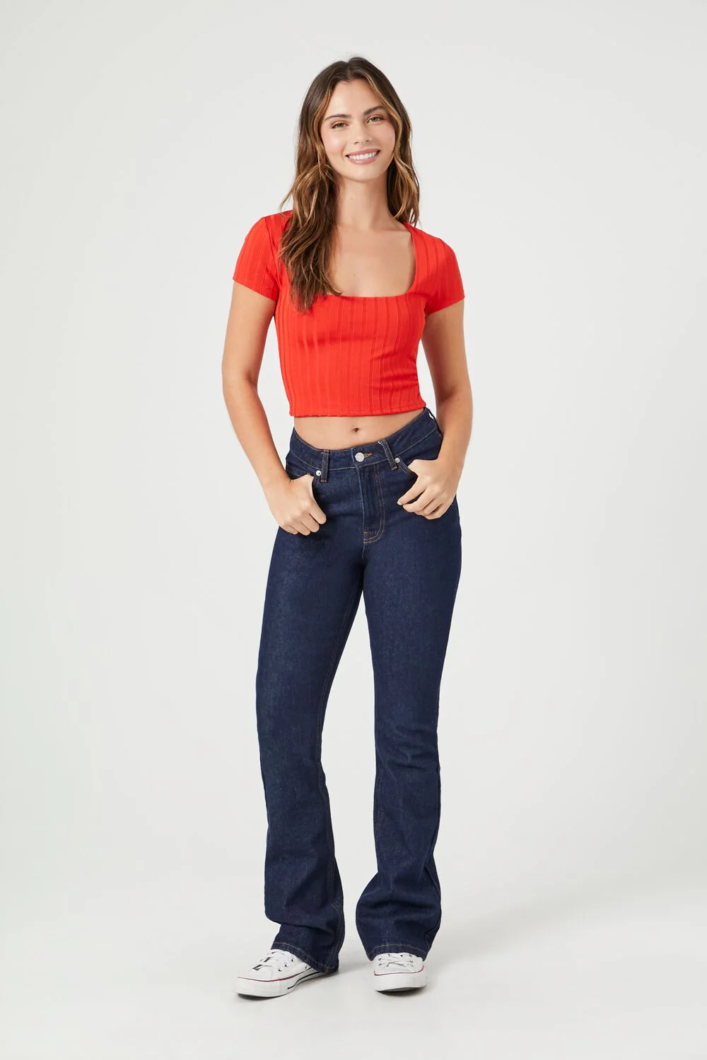 Cropped Rib-Knit Tee - Image 4