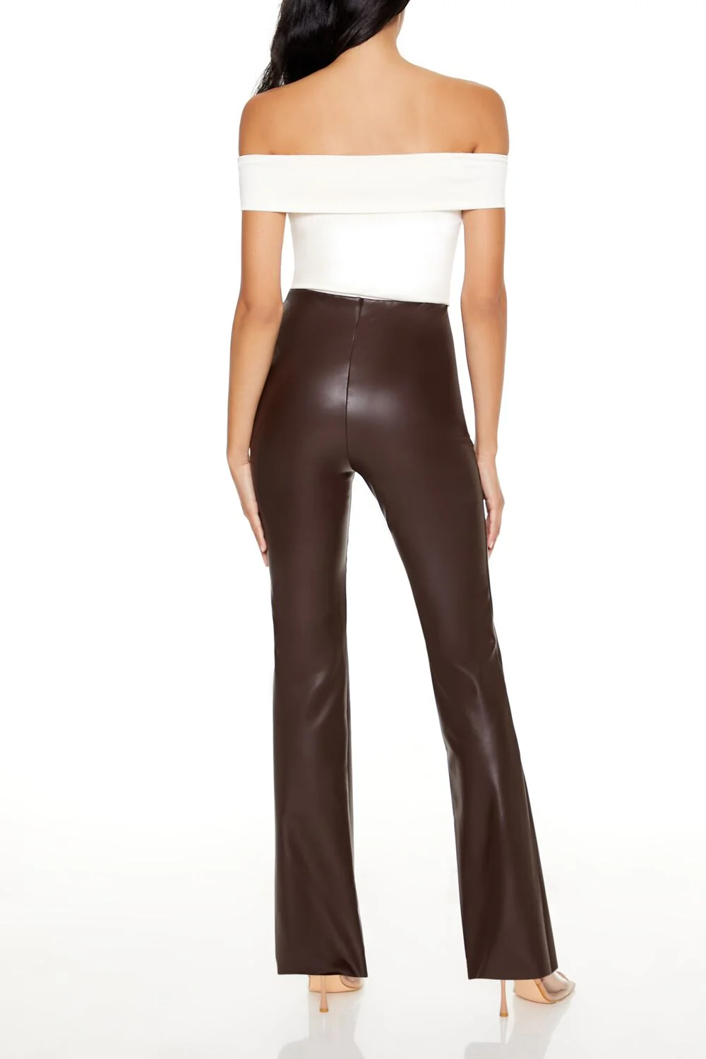 Faux Leather High-Rise Bootcut Pants - Image 4