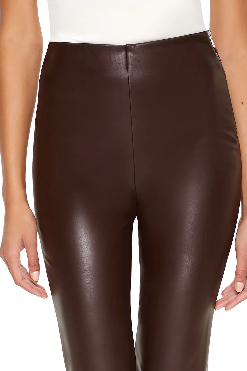 Faux Leather High-Rise Bootcut Pants - Image 5