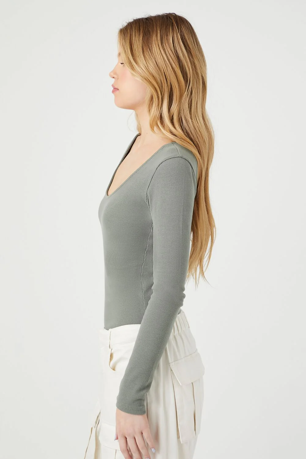 Cotton-Blend Scoop Bodysuit - Image 2