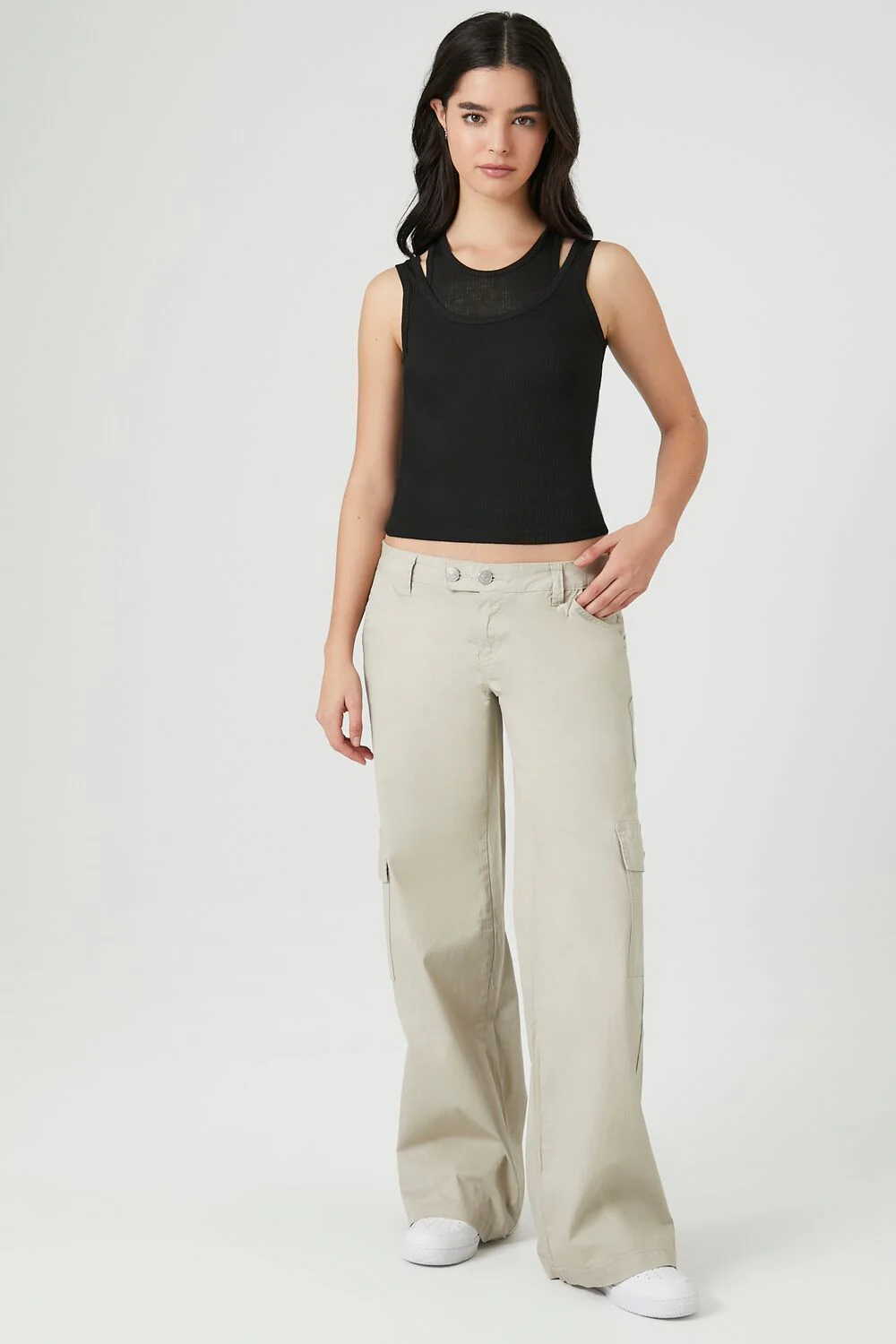 Ribbed Knit Combo Tank Top - Image 3