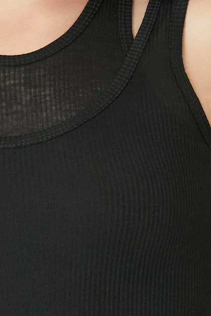 Ribbed Knit Combo Tank Top - Image 4