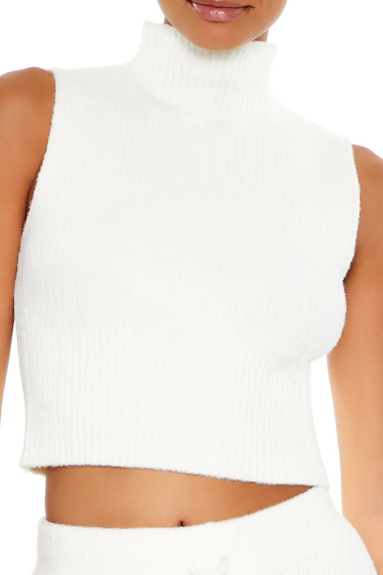 Sweater-Knit Turtleneck Crop Top - Image 13