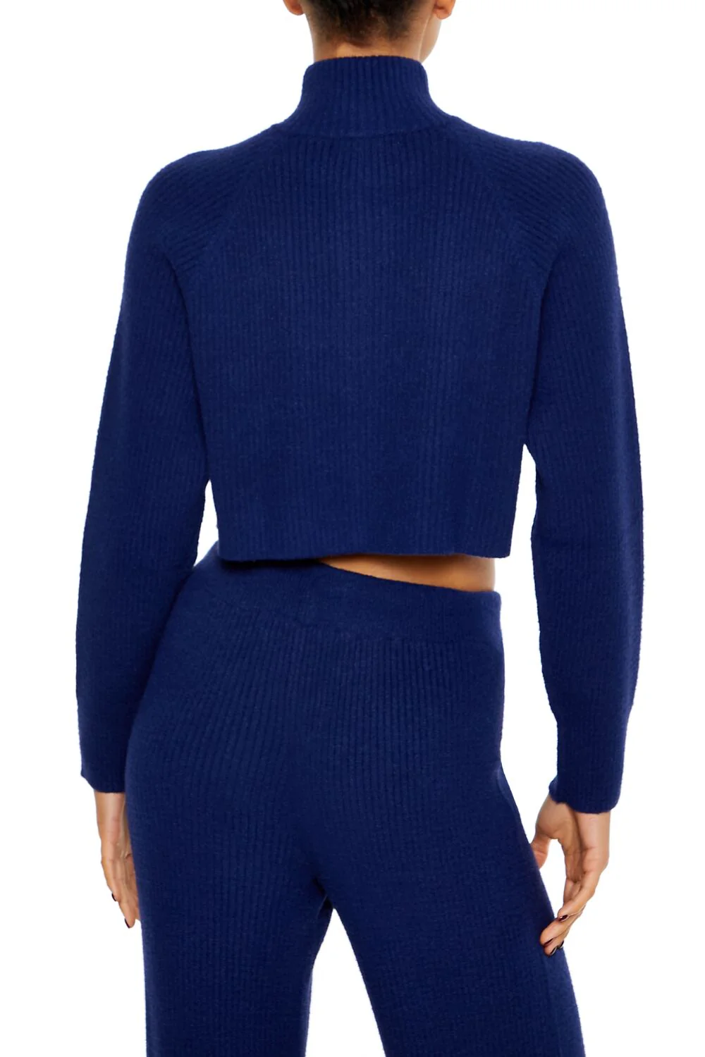 Ribbed Knit Zip-Up Sweater - Image 11