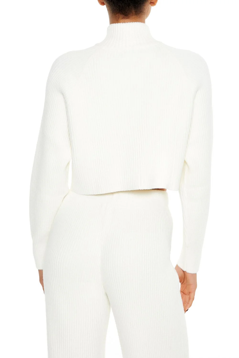 Ribbed Knit Zip-Up Sweater - Image 5