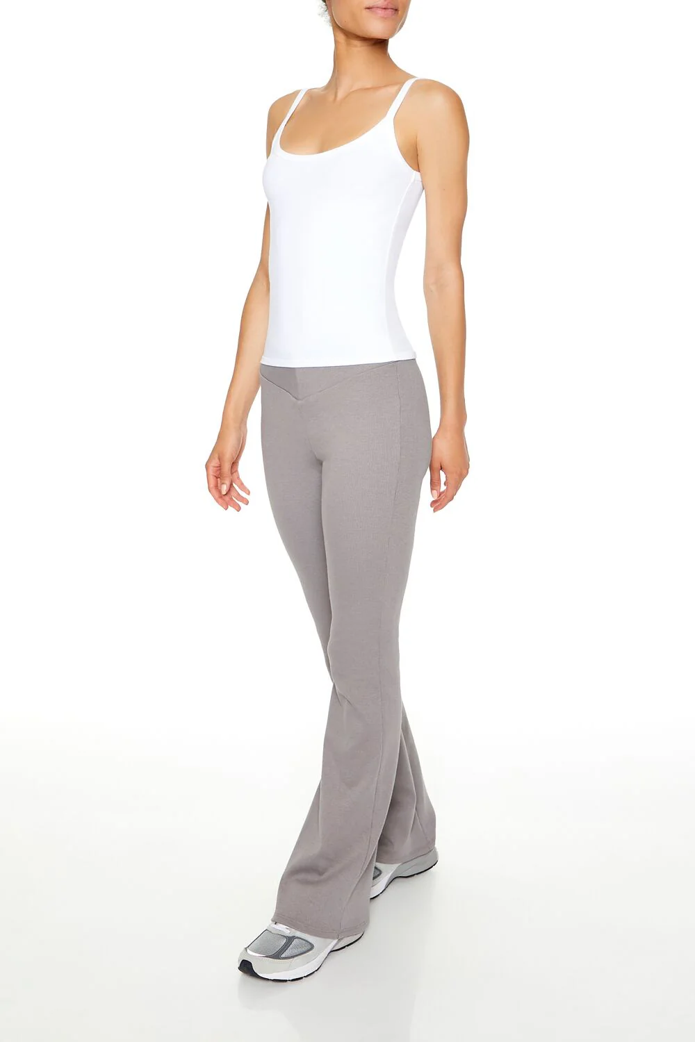 Ribbed Knit Flare Leggings - Image 2