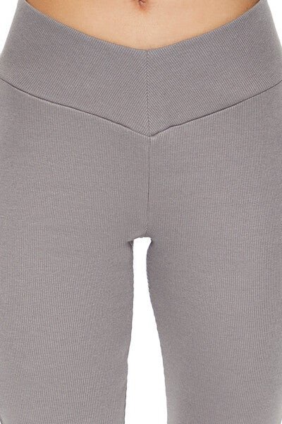 Ribbed Knit Flare Leggings - Image 4