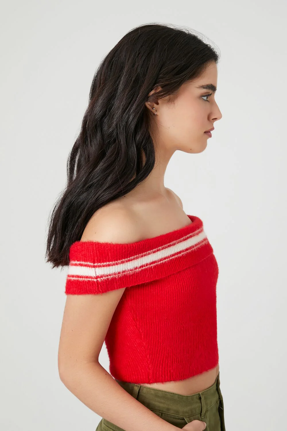Sweater-Knit Off-the-Shoulder Top - Image 2