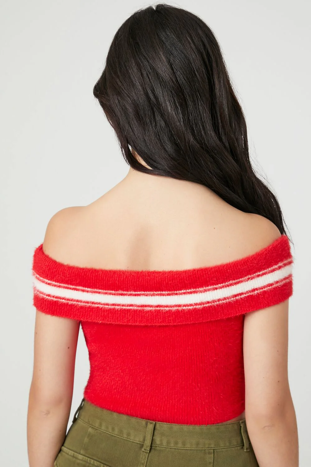 Sweater-Knit Off-the-Shoulder Top - Image 3