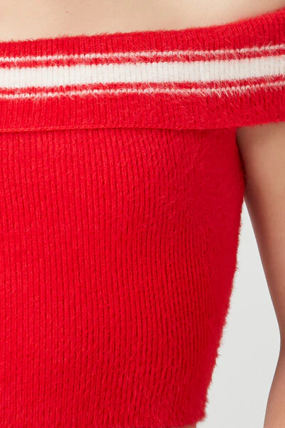 Sweater-Knit Off-the-Shoulder Top - Image 5