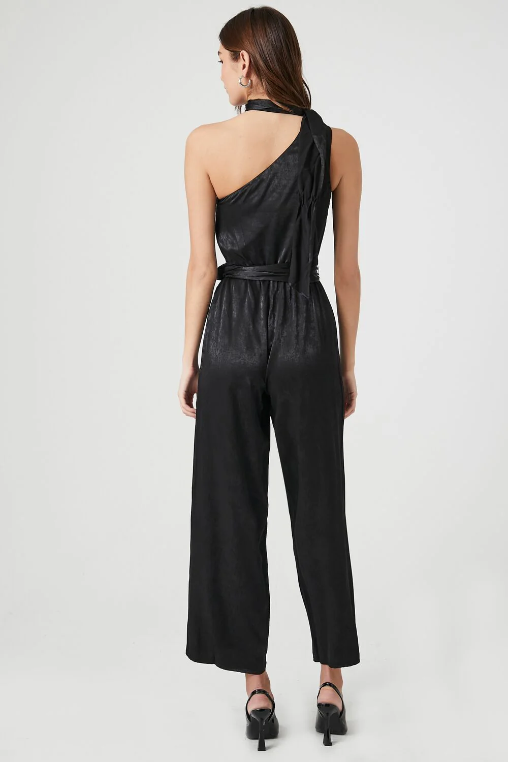 Satin One-Shoulder Jumpsuit - Image 3
