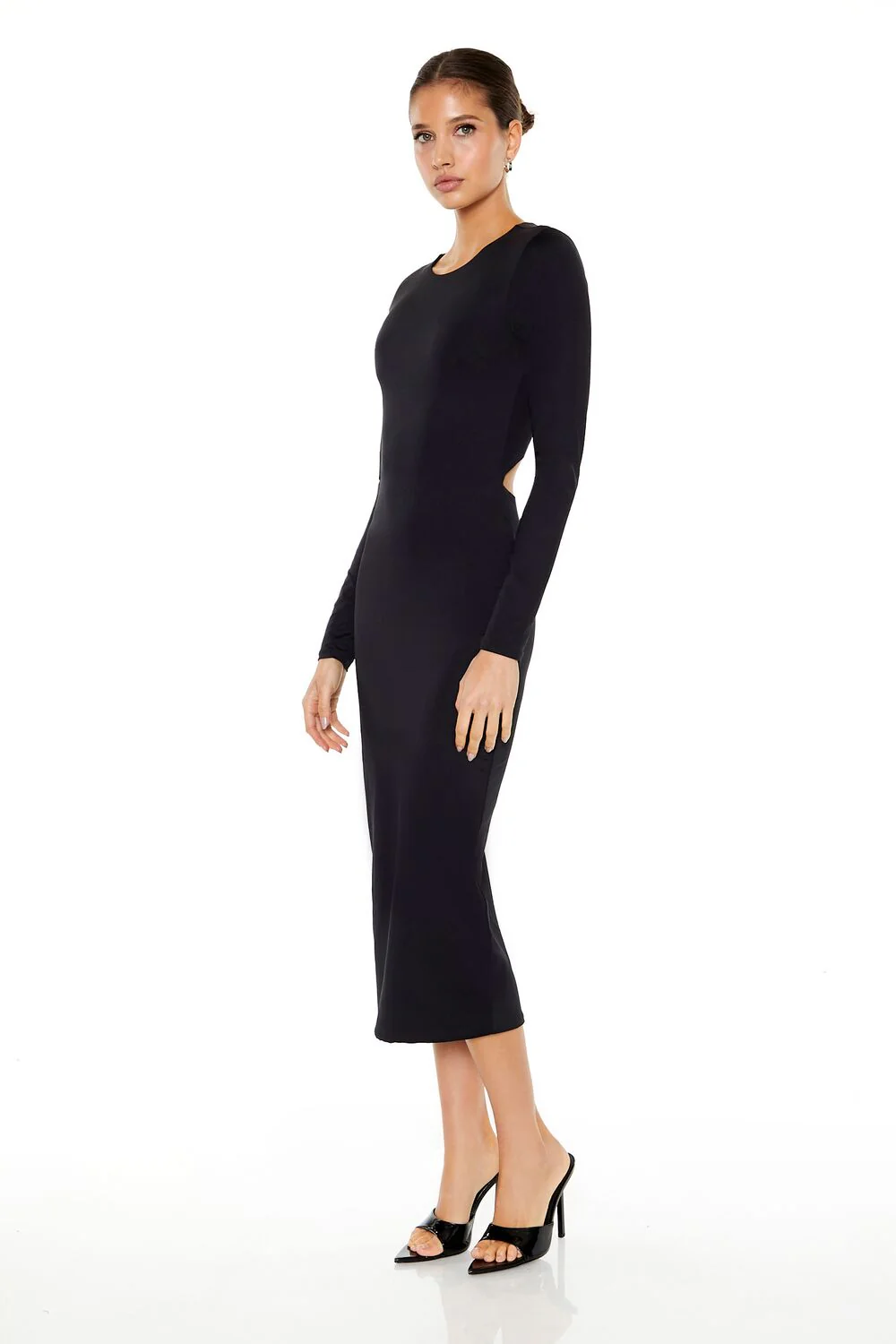 Contour Sculpt Strappy Midi Dress - Image 2