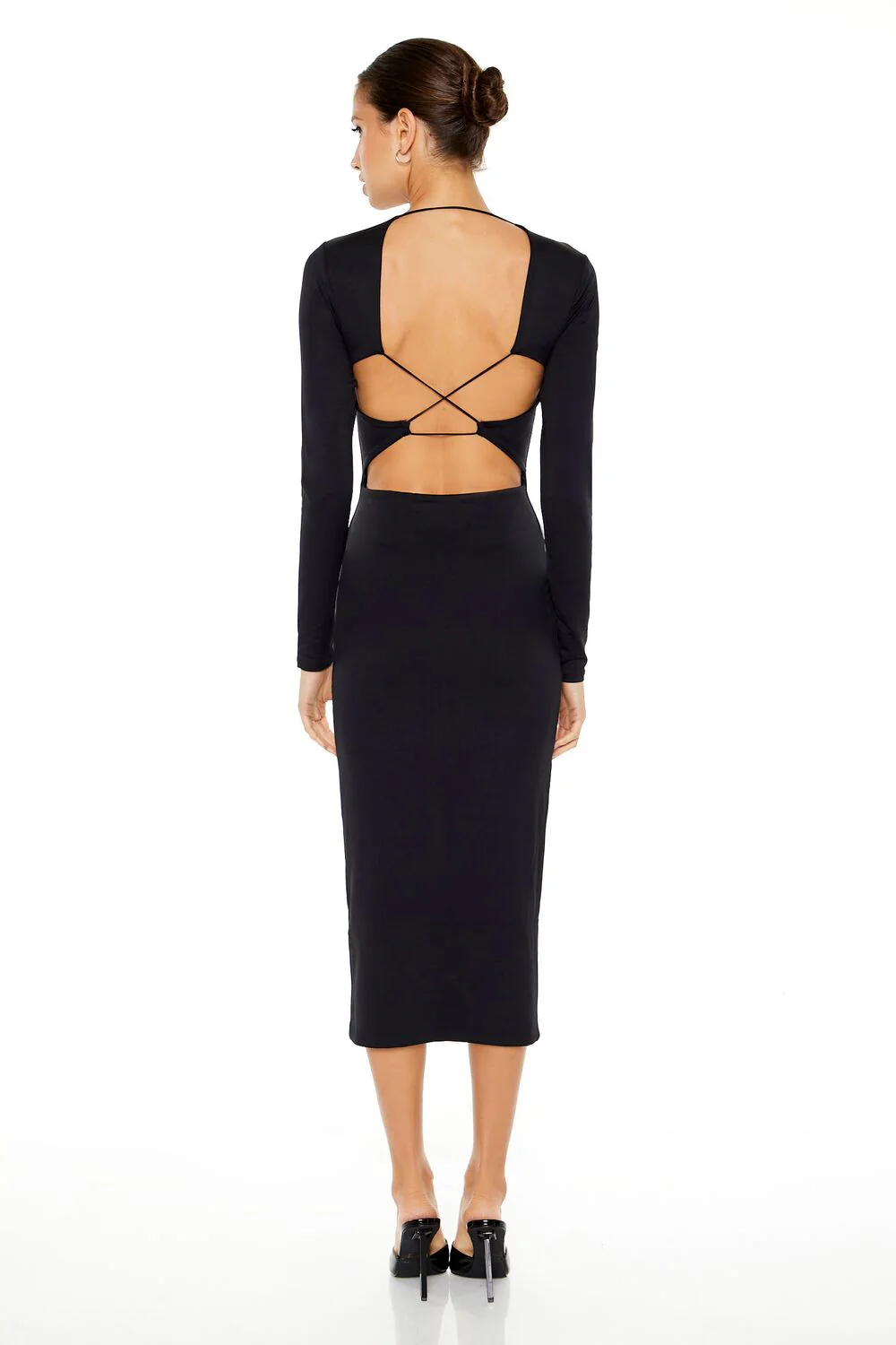 Contour Sculpt Strappy Midi Dress - Image 3