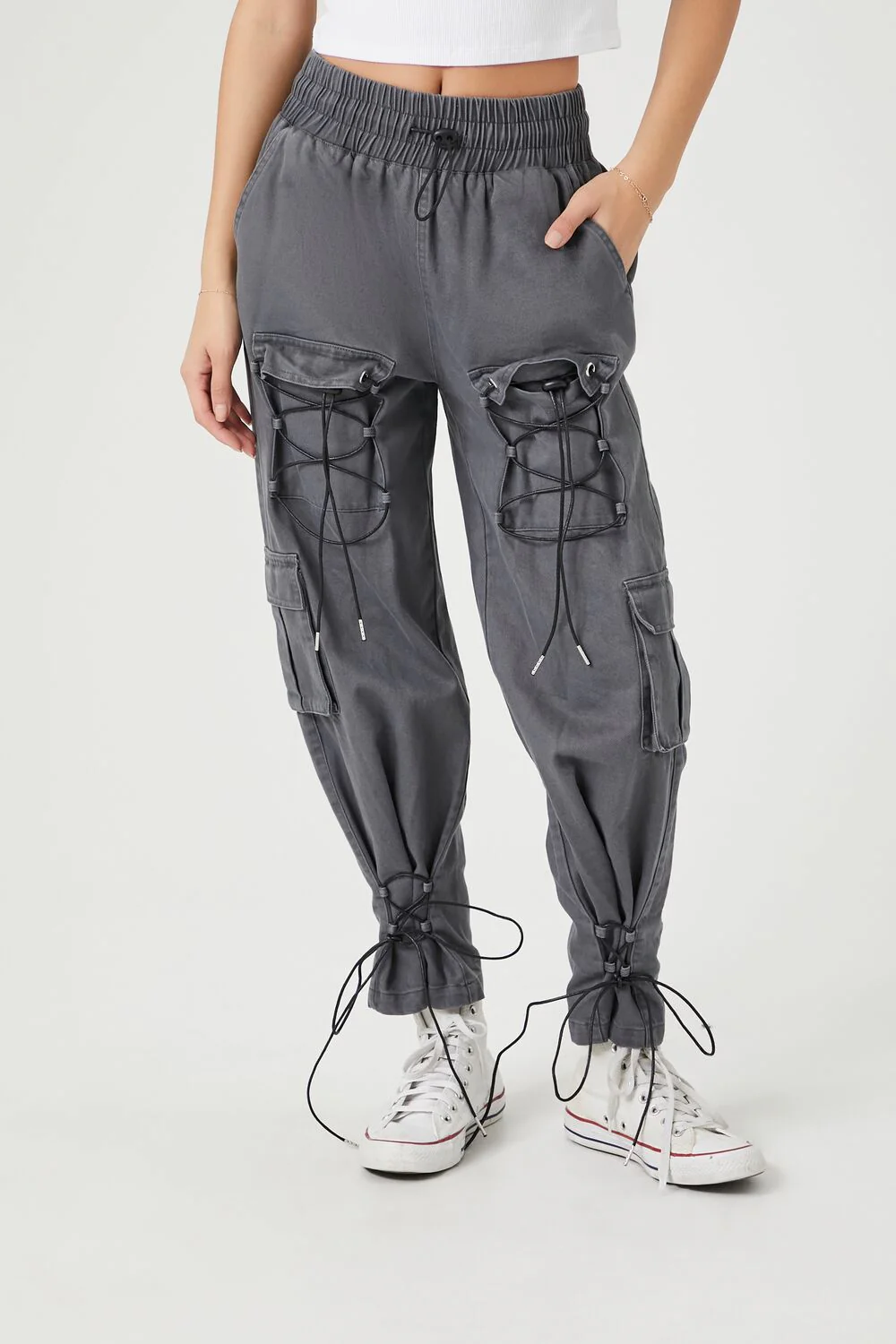 Lace-Up Toggle Joggers - Image 2