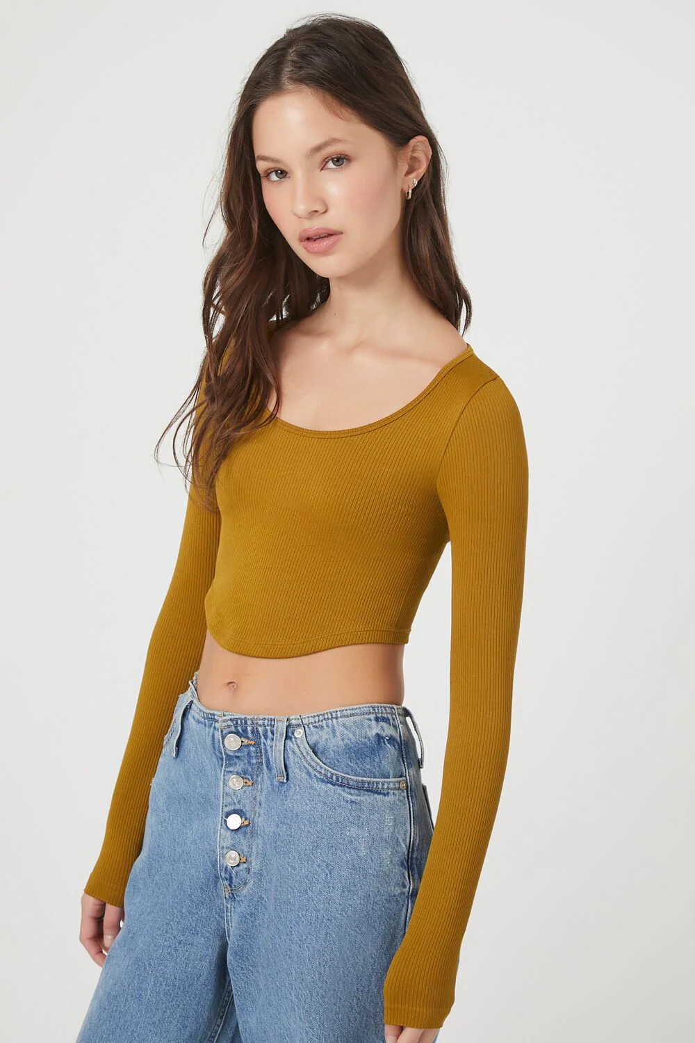 Seamless Curved-Hem Crop Top - Image 2