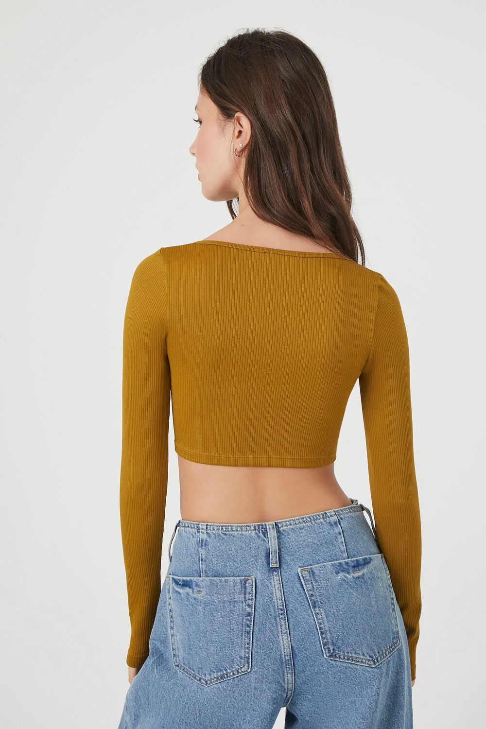 Seamless Curved-Hem Crop Top - Image 3