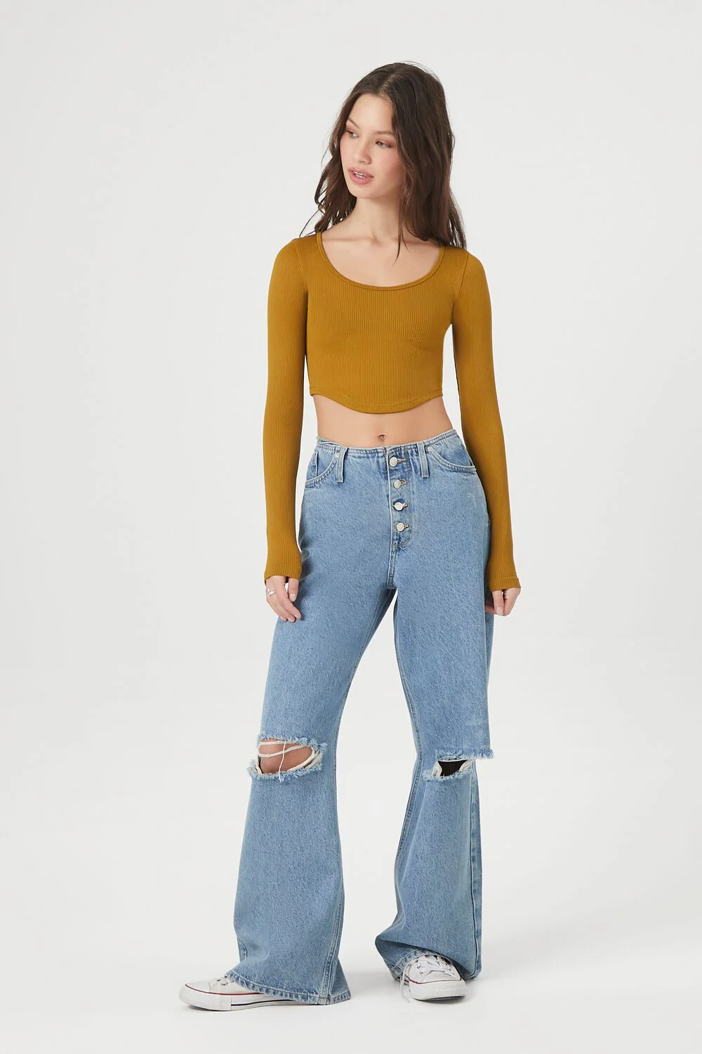 Seamless Curved-Hem Crop Top - Image 4