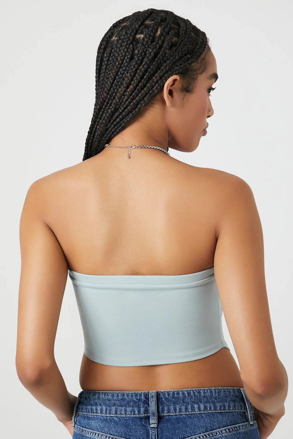 Ponte Knit Curved-Hem Tube Top - Image 8