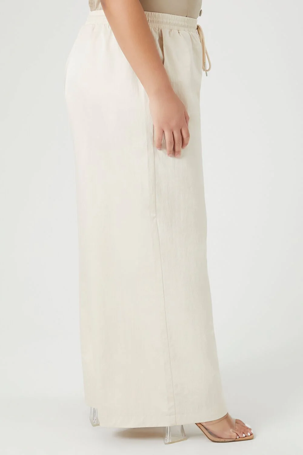 Plus Size Twill Wide-Leg Pants - Image 3