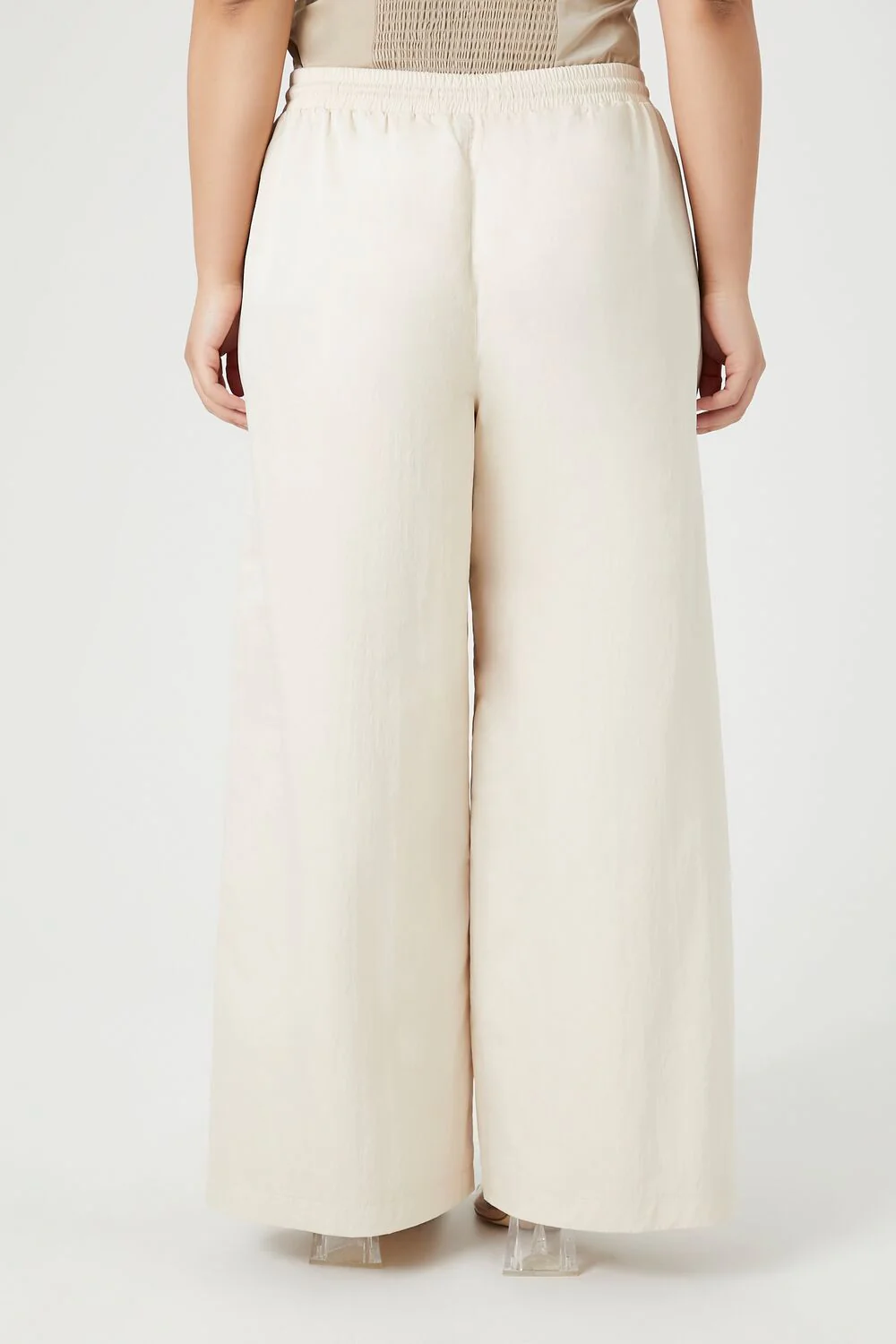Plus Size Twill Wide-Leg Pants - Image 4