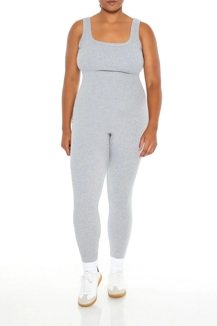 Plus Size Ribbed Knit Tank Jumpsuit - Image 12